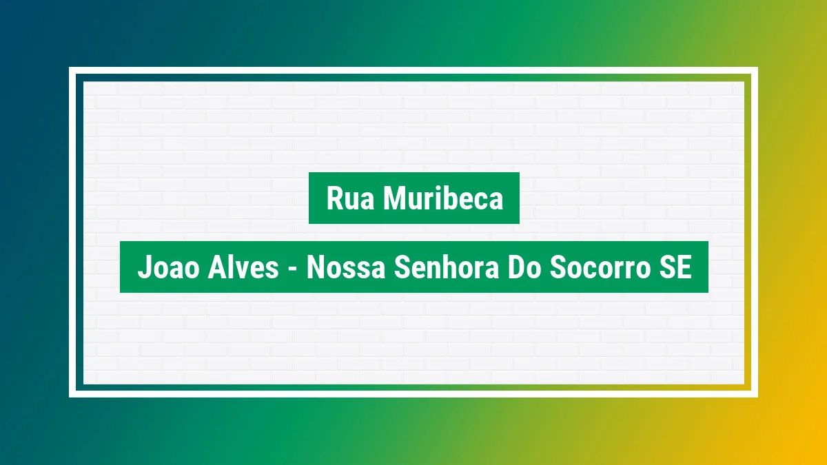 Imagem ilustrativa do endereço Rua Muribeca no bairro João Alves em Nossa Senhora do Socorro SE