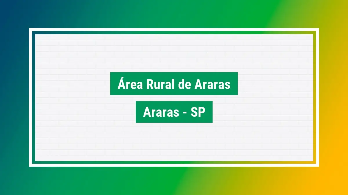 área rural de araras Cep do bairro em araras SP