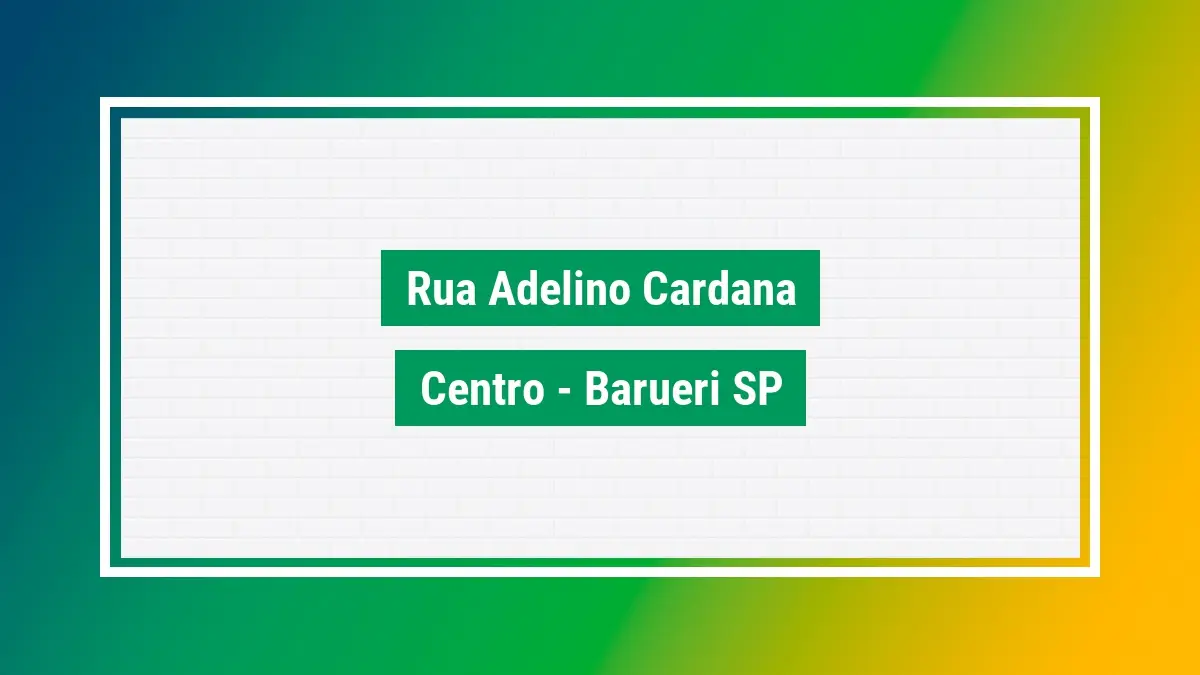 Rua adelino cardana cep rua adelino cardana 06401147 SP