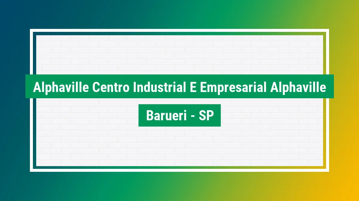 Imagem ilustrativa do bairro Alphaville Centro Industrial e Empresarial/Alphaville. em Barueri SP