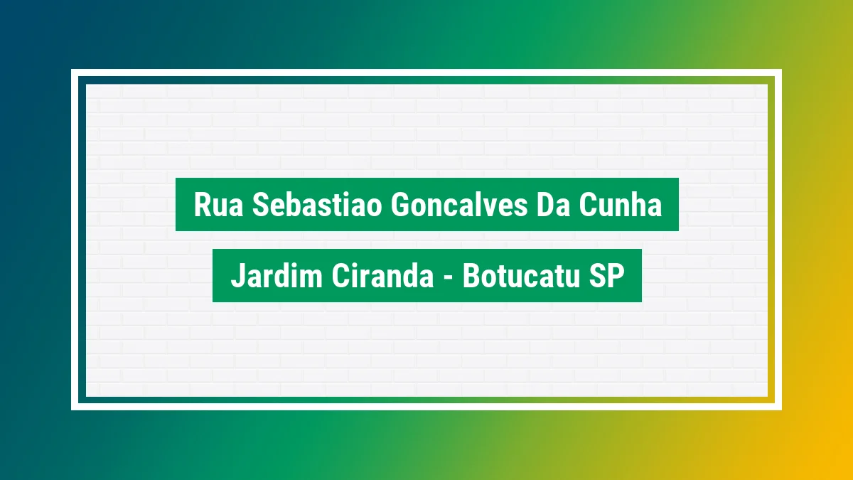 Imagem ilustrativa do endereço Rua Sebastião Gonçalves da Cunha no bairro Jardim Ciranda em Botucatu SP