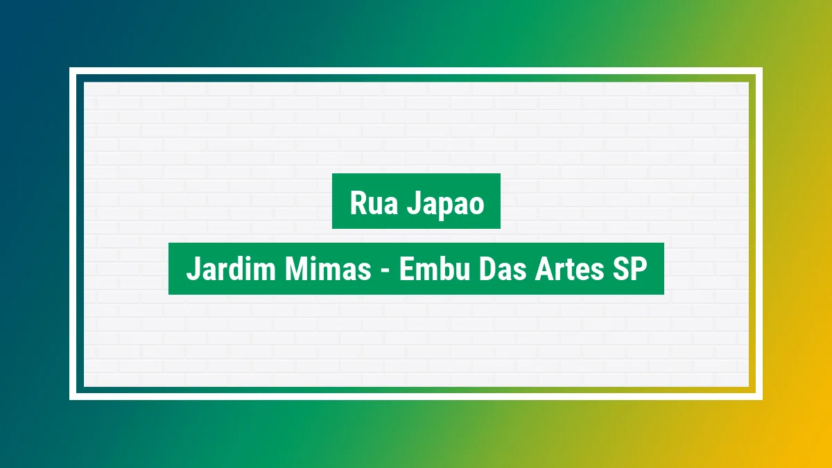 Imagem ilustrativa do endereço Rua Japão no bairro Jardim Mimas em Embu das Artes SP