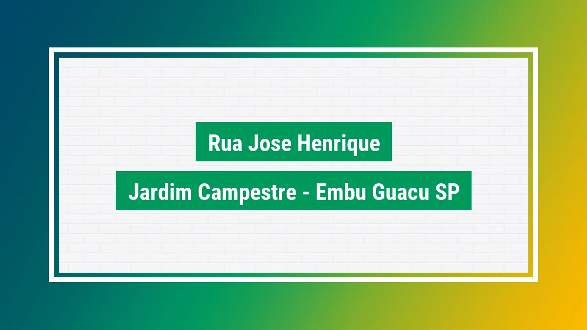 Imagem ilustrativa do endereço Rua José Henrique no bairro Jardim Campestre em Embu-Guaçu SP