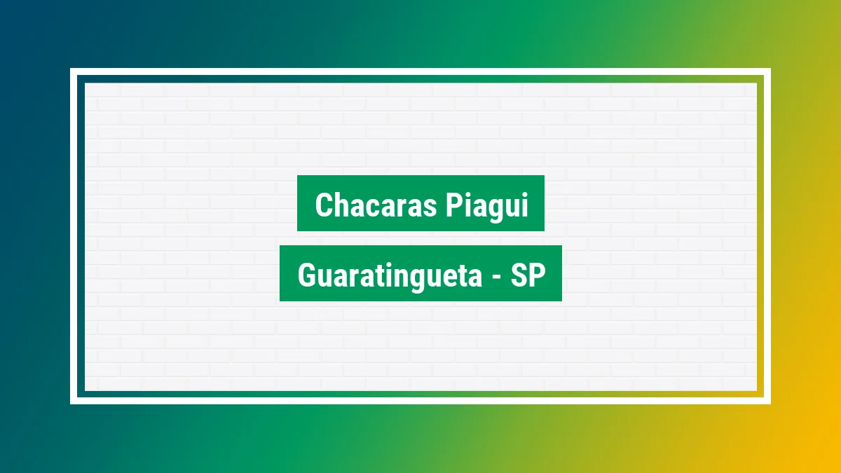 Imagem ilustrativa do bairro Chácaras Piagui em Guaratinguetá SP