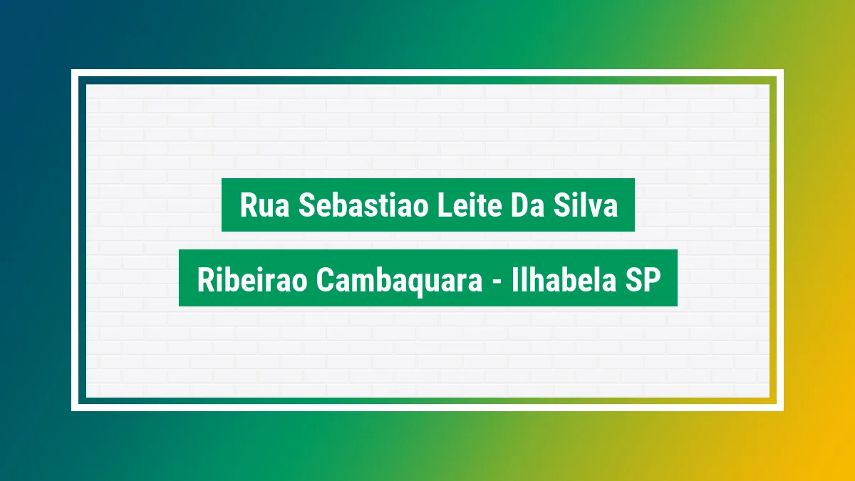 Imagem ilustrativa do endereço Rua Sebastião Leite da Silva no bairro Ribeirão (Cambaquara) em Ilhabela SP