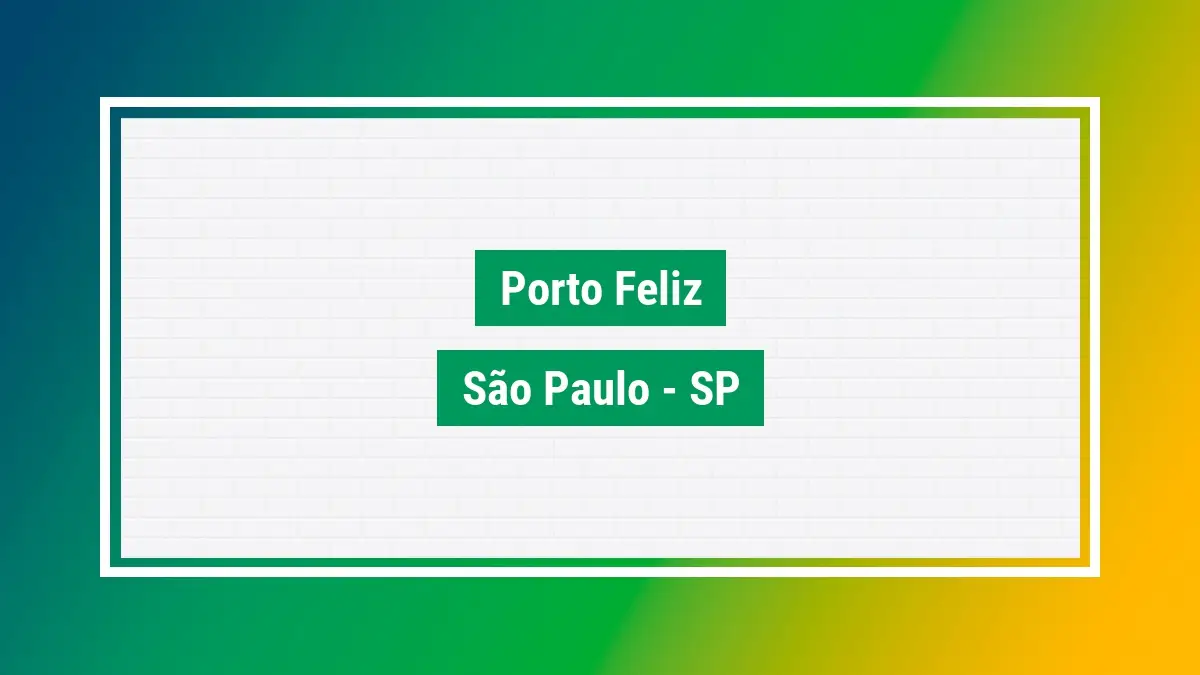 Porto feliz cep veja porto feliz em SP bairros cidade