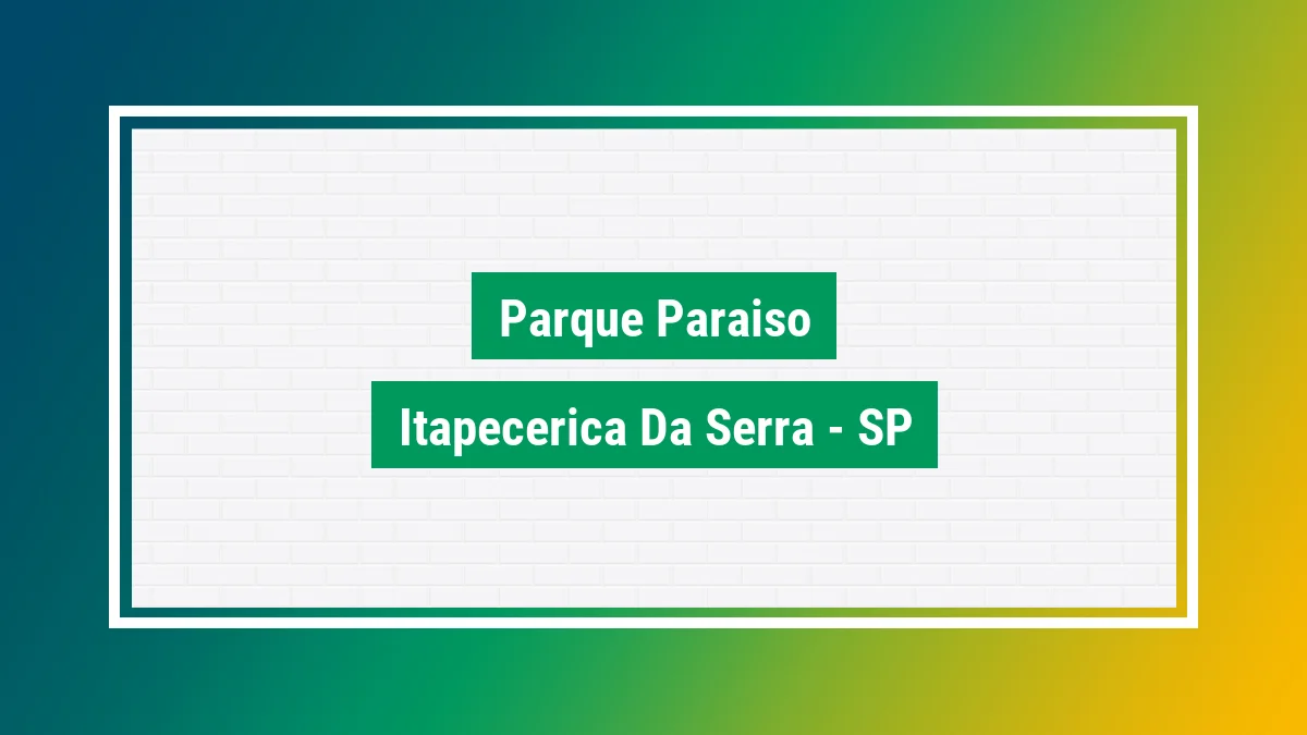 Imagem ilustrativa do bairro Parque Paraíso em Itapecerica da Serra SP
