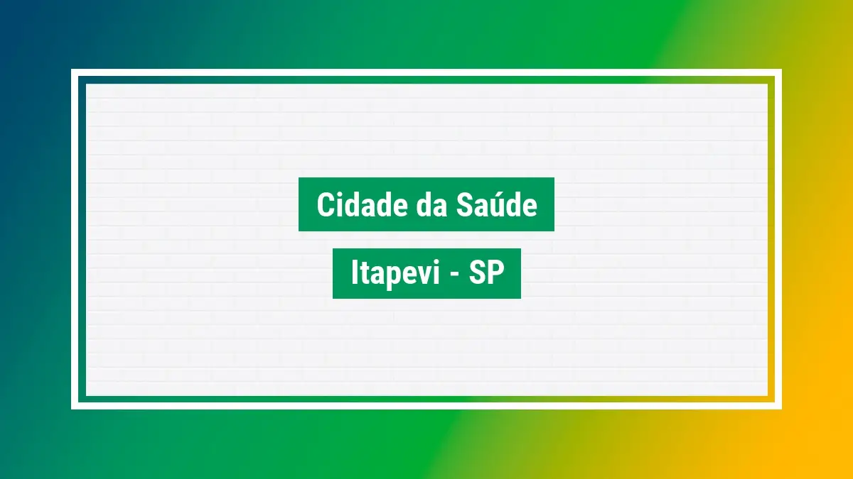 Cidade da saúde Cep Cidade da saúde itapevi SP