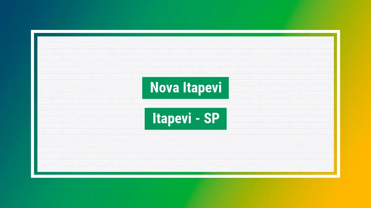 Nova itapevi Cep ruas Nova itapevi itapevi SP