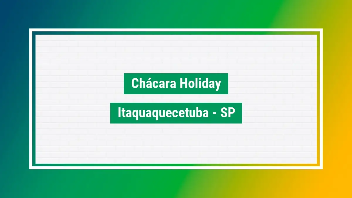 Chácara holiday Cep Chácara holiday itaquaquecetuba SP