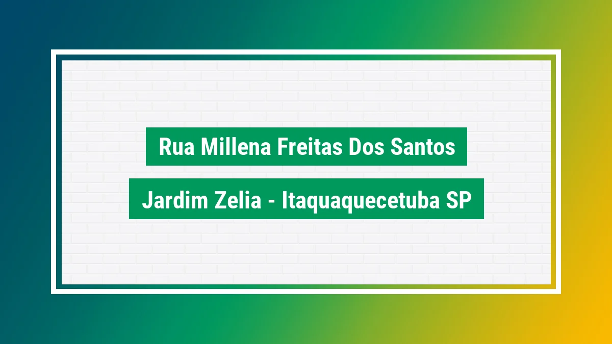 Imagem ilustrativa do endereço Rua Millena Freitas dos Santos no bairro Jardim Zélia em Itaquaquecetuba SP