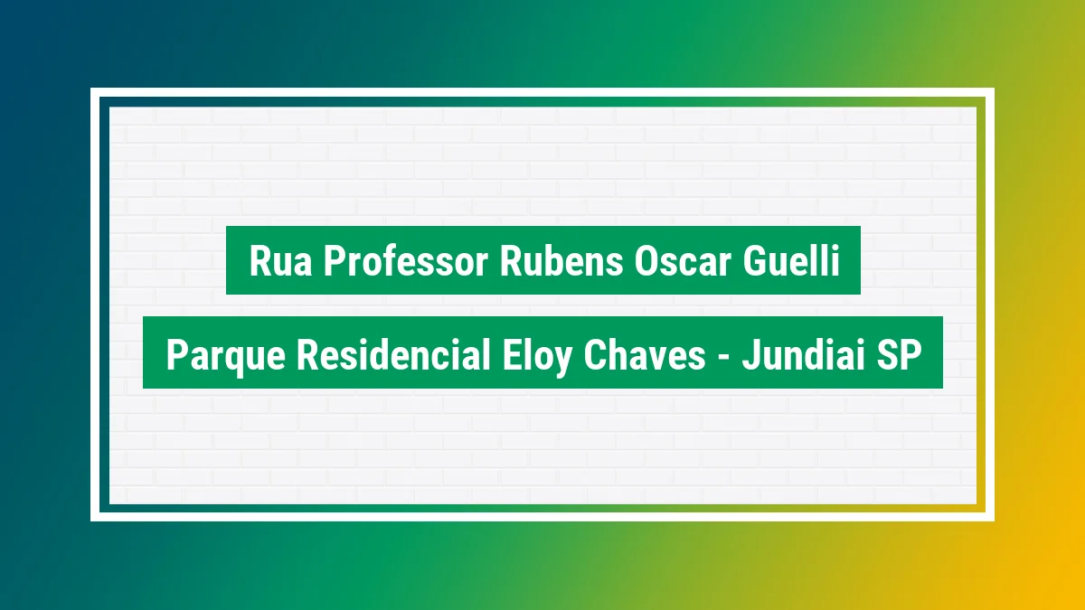 Imagem ilustrativa do endereço Rua Professor Rúbens Oscar Guelli no bairro Parque Residencial Eloy Chaves em Jundiaí SP