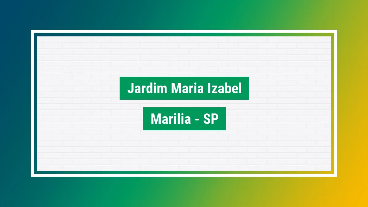 Imagem ilustrativa do bairro Jardim Maria Izabel em Marília SP