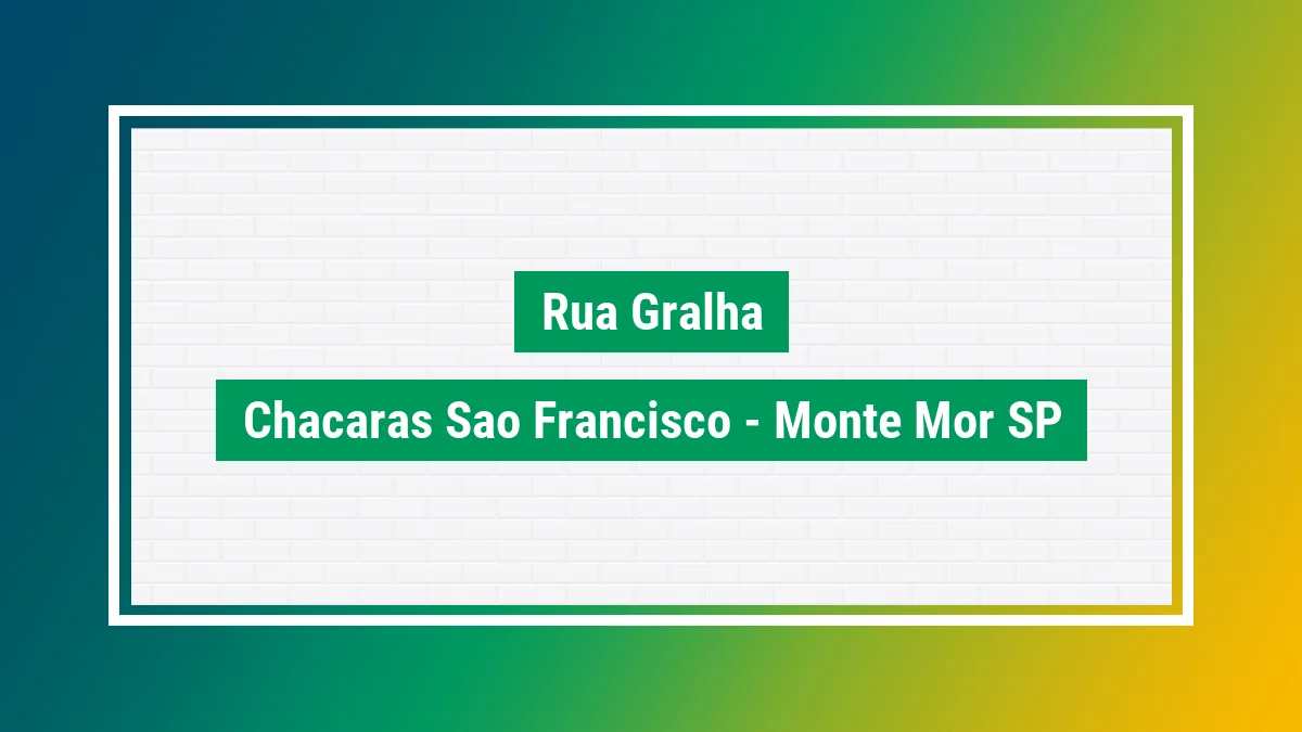 Imagem ilustrativa do endereço Rua Gralha no bairro Chácaras São Francisco em Monte Mor SP