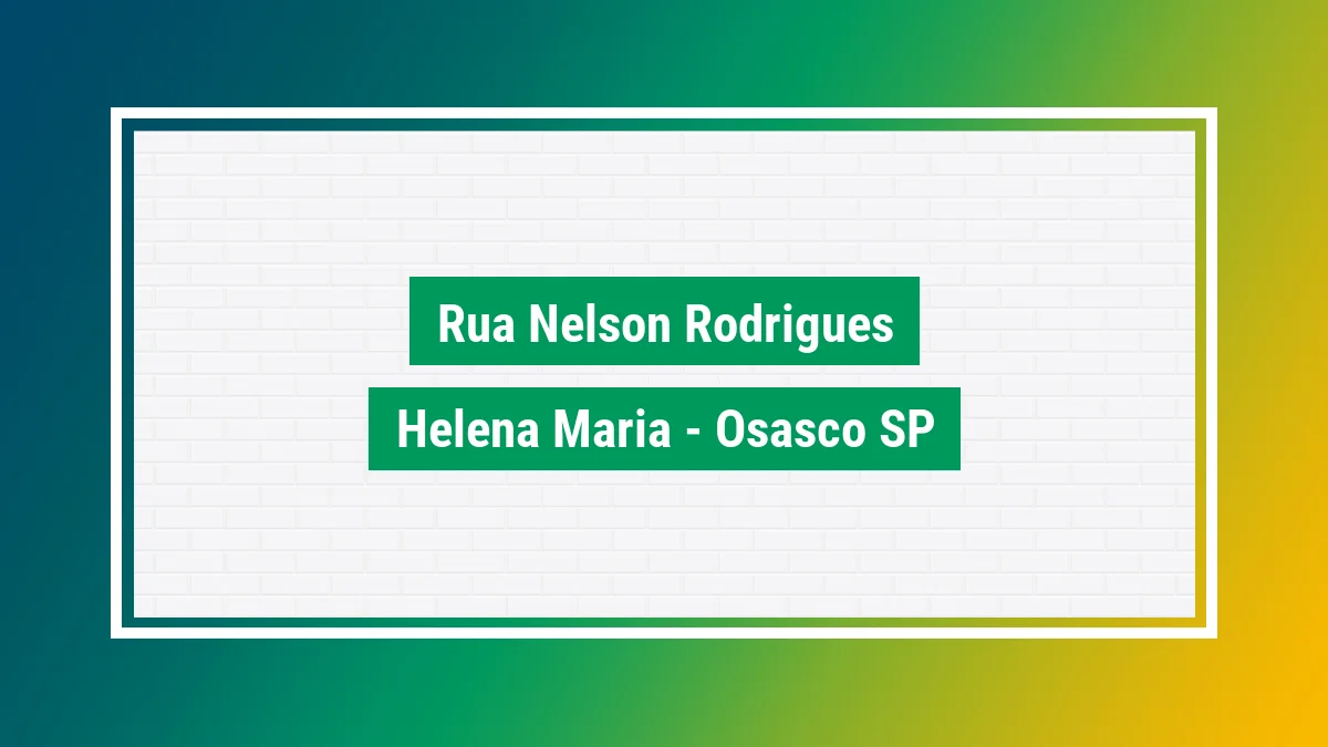 Imagem ilustrativa do endereço Rua Nelson Rodrigues no bairro Helena Maria em Osasco SP