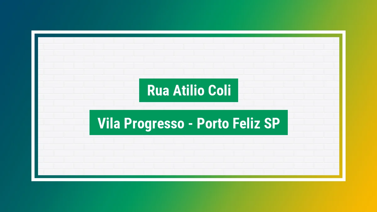 Imagem ilustrativa do endereço Rua Atílio Coli no bairro Vila Progresso em Porto Feliz SP