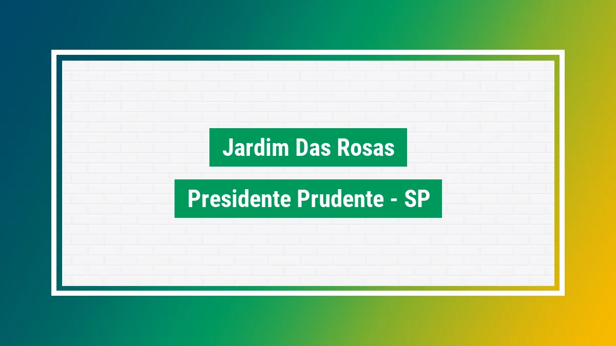 Imagem ilustrativa do bairro Jardim das Rosas em Presidente Prudente SP