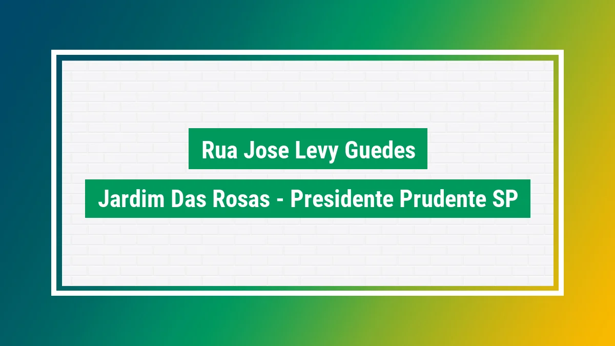 Imagem ilustrativa do endereço Rua José Levy Guedes no bairro Jardim das Rosas em Presidente Prudente SP