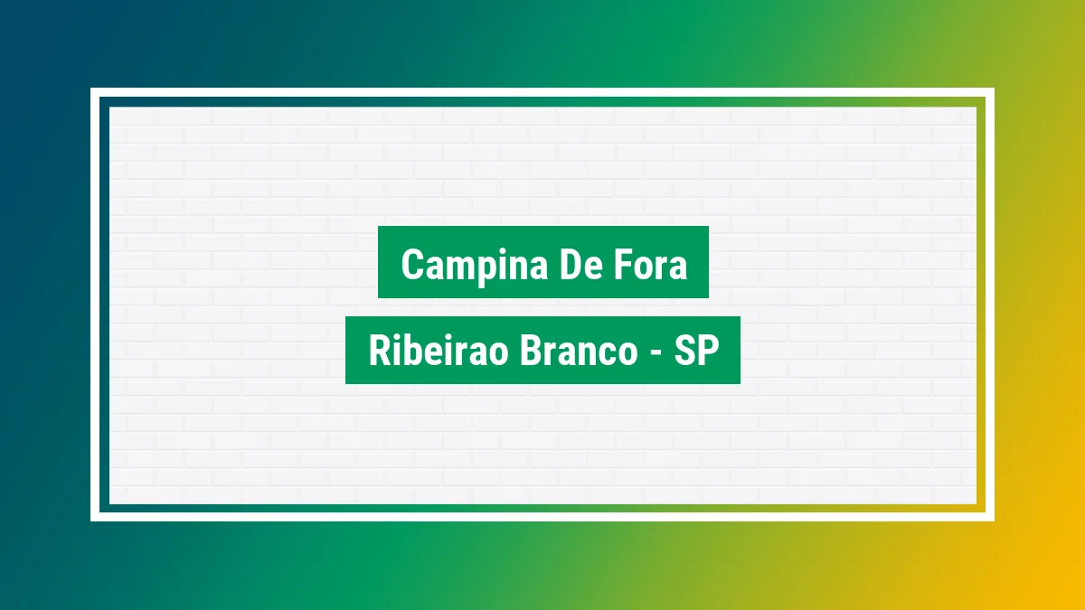 Imagem ilustrativa do bairro Campina de Fora em Ribeirão Branco SP