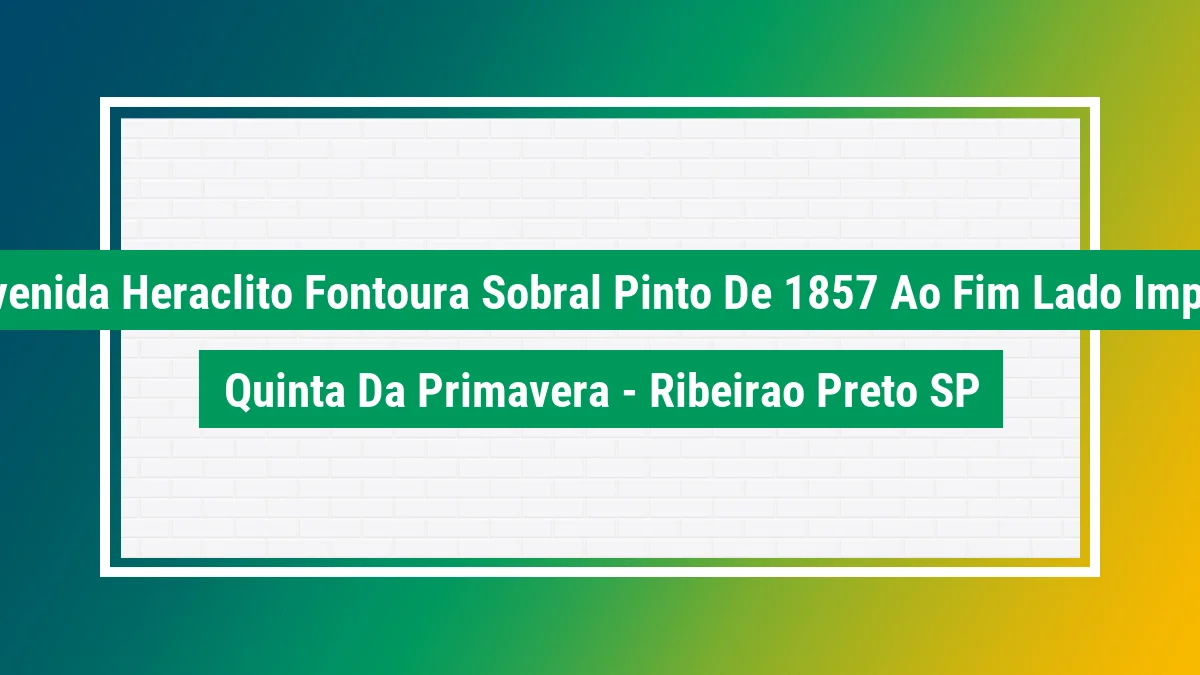 Imagem ilustrativa do endereço Avenida Heráclito Fontoura Sobral Pinto - de 1857 ao fim  - lado ímpar no bairro Quinta da Primavera em Ribeirão Preto SP