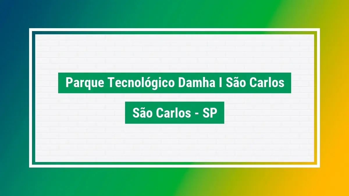 Parque tecnológico damha i são CEP são carlos SP