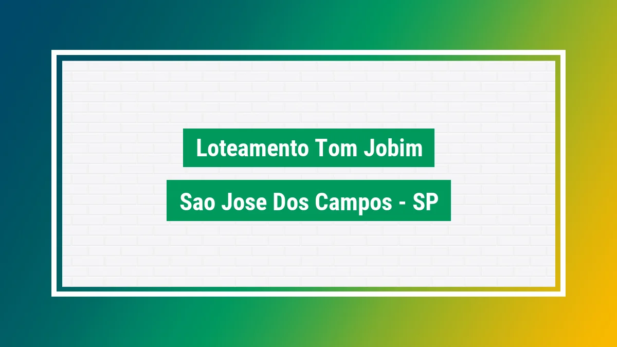 Imagem ilustrativa do bairro Loteamento Tom Jobim em São José dos Campos SP