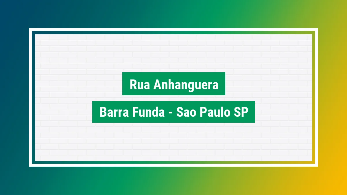 Imagem ilustrativa do endereço Rua Anhangüera no bairro Barra Funda em São Paulo SP