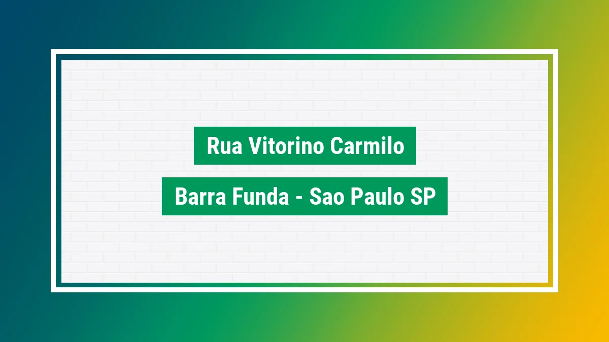 Imagem ilustrativa do endereço Rua Vitorino Carmilo no bairro Barra Funda em São Paulo SP