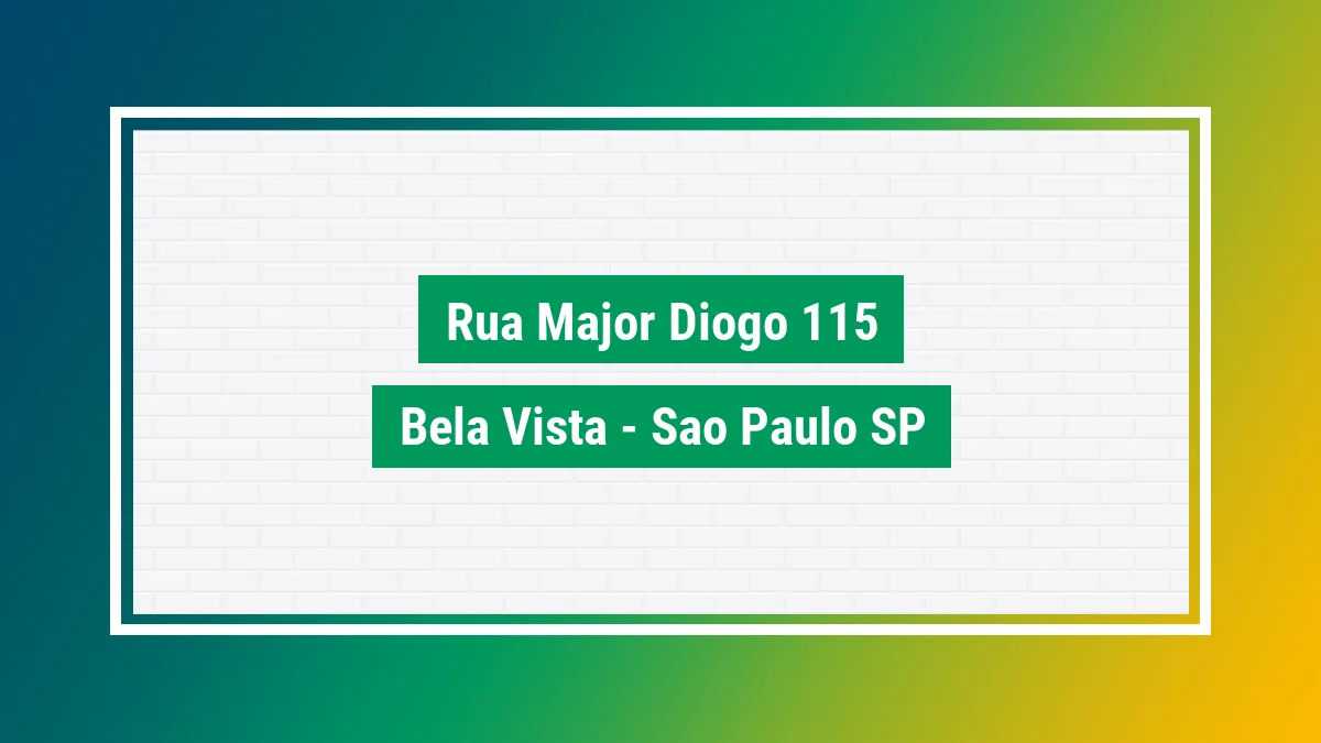 Imagem ilustrativa do endereço Rua Major Diogo, 115 no bairro Bela Vista em São Paulo SP