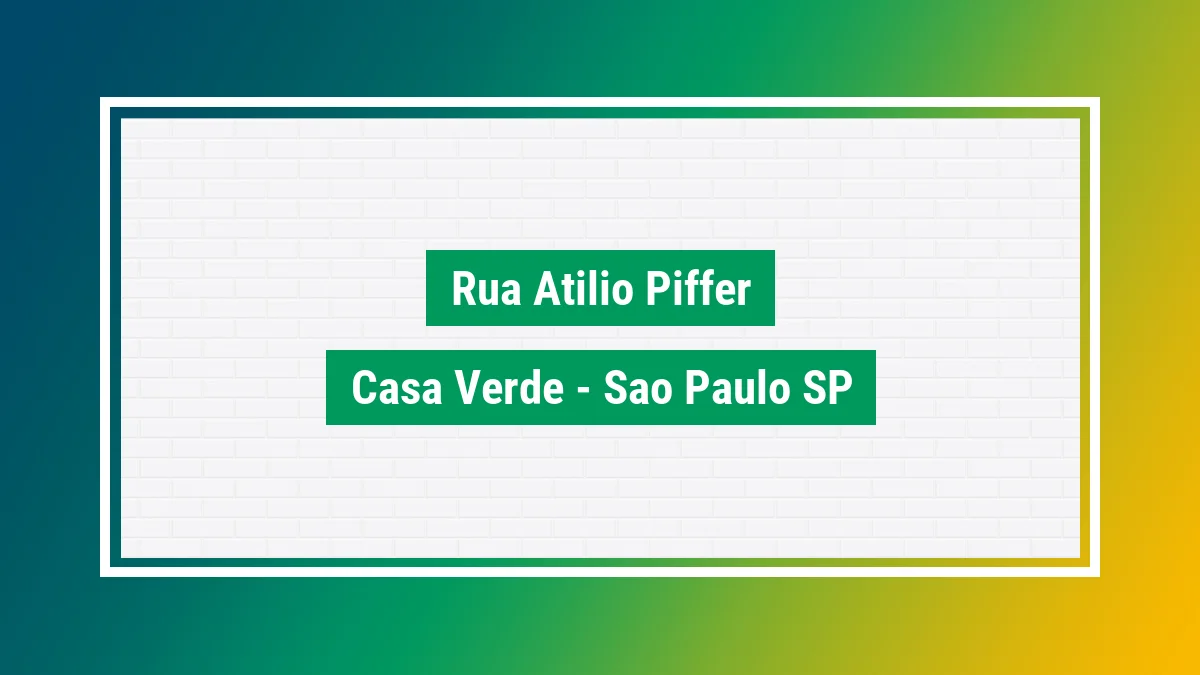 Imagem ilustrativa do endereço Rua Atílio Piffer no bairro Casa Verde em São Paulo SP