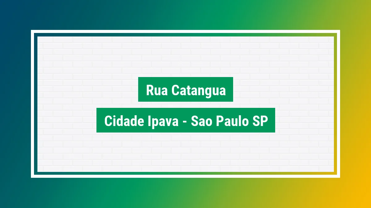 Imagem ilustrativa do endereço Rua Catangua no bairro Cidade Ipava em São Paulo SP