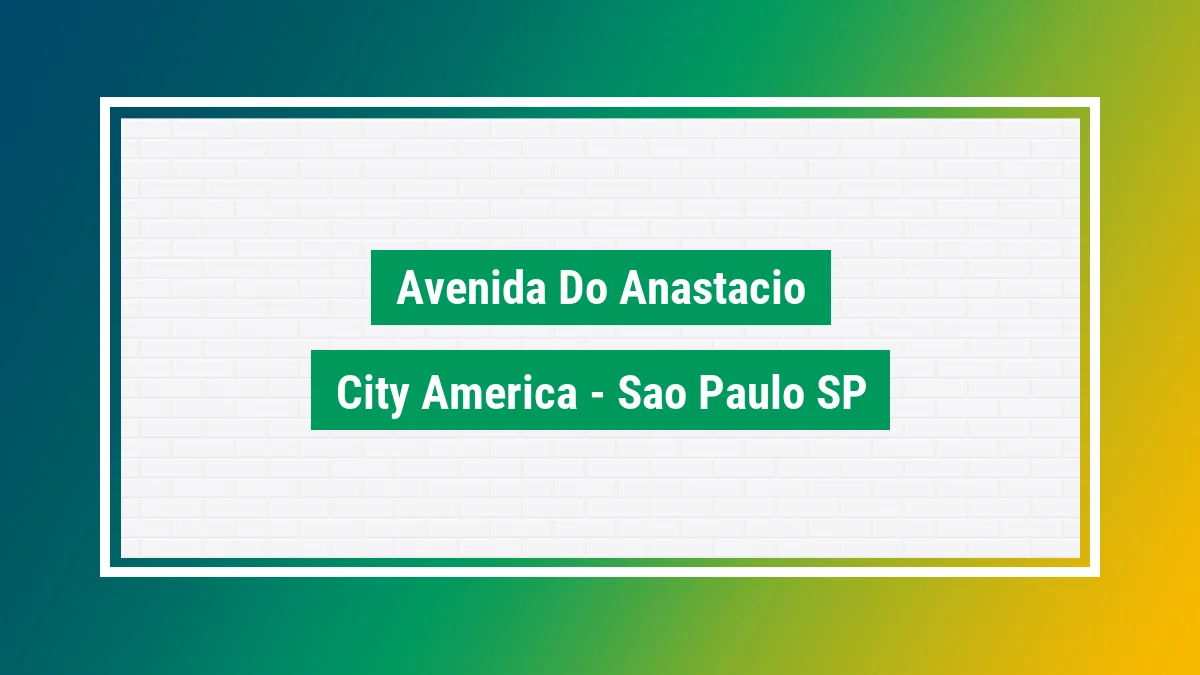 Imagem ilustrativa do endereço Avenida do Anastácio no bairro City América em São Paulo SP