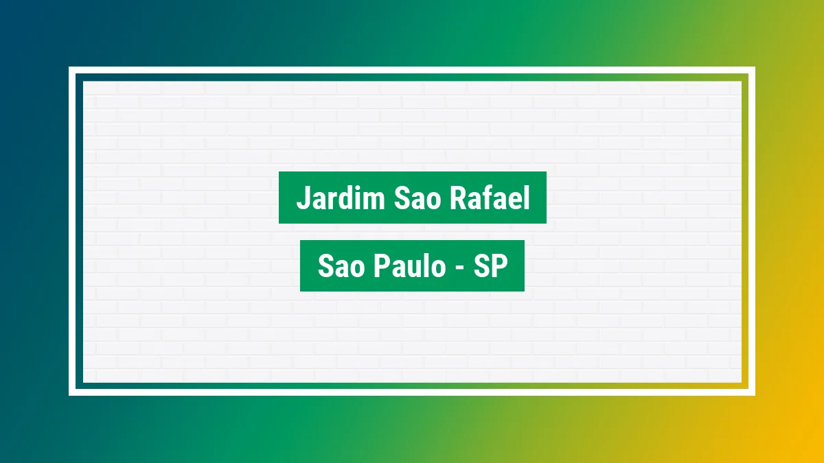 Imagem ilustrativa do bairro Jardim São Rafael em São Paulo SP