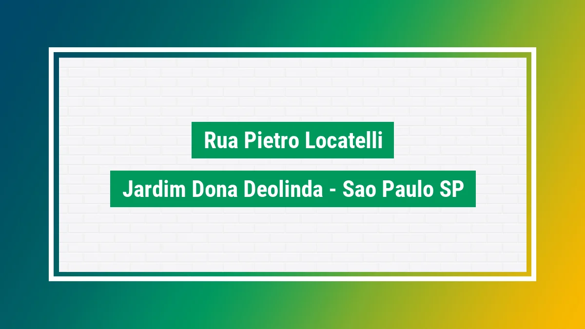 Imagem ilustrativa do endereço Rua Pietro Locatelli no bairro Jardim Dona Deolinda em São Paulo SP