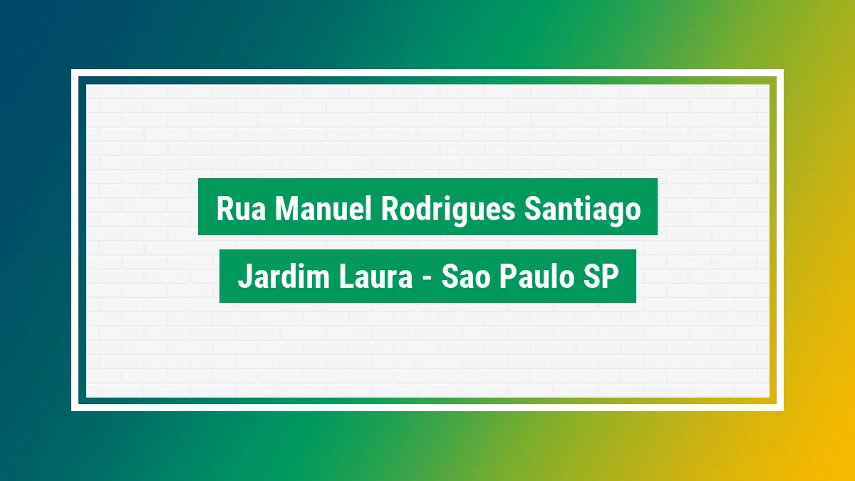 Imagem ilustrativa do endereço Rua Manuel Rodrigues Santiago no bairro Jardim Laura em São Paulo SP