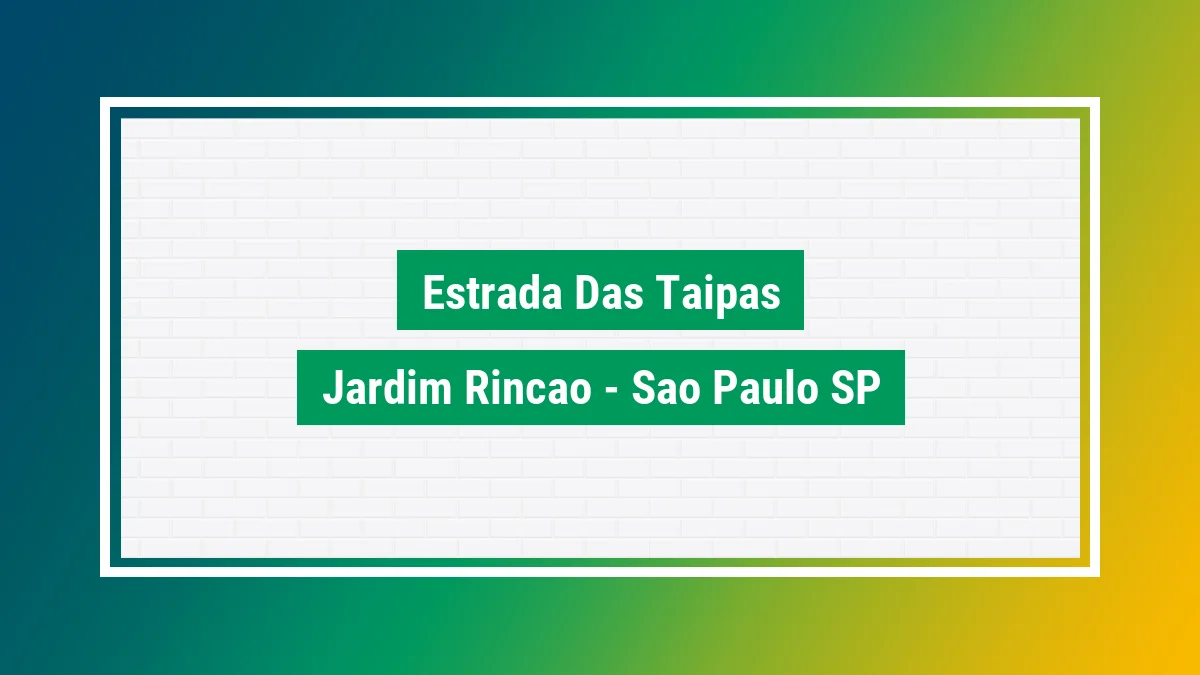 Imagem ilustrativa do endereço Estrada das Taipas no bairro Jardim Rincão em São Paulo SP