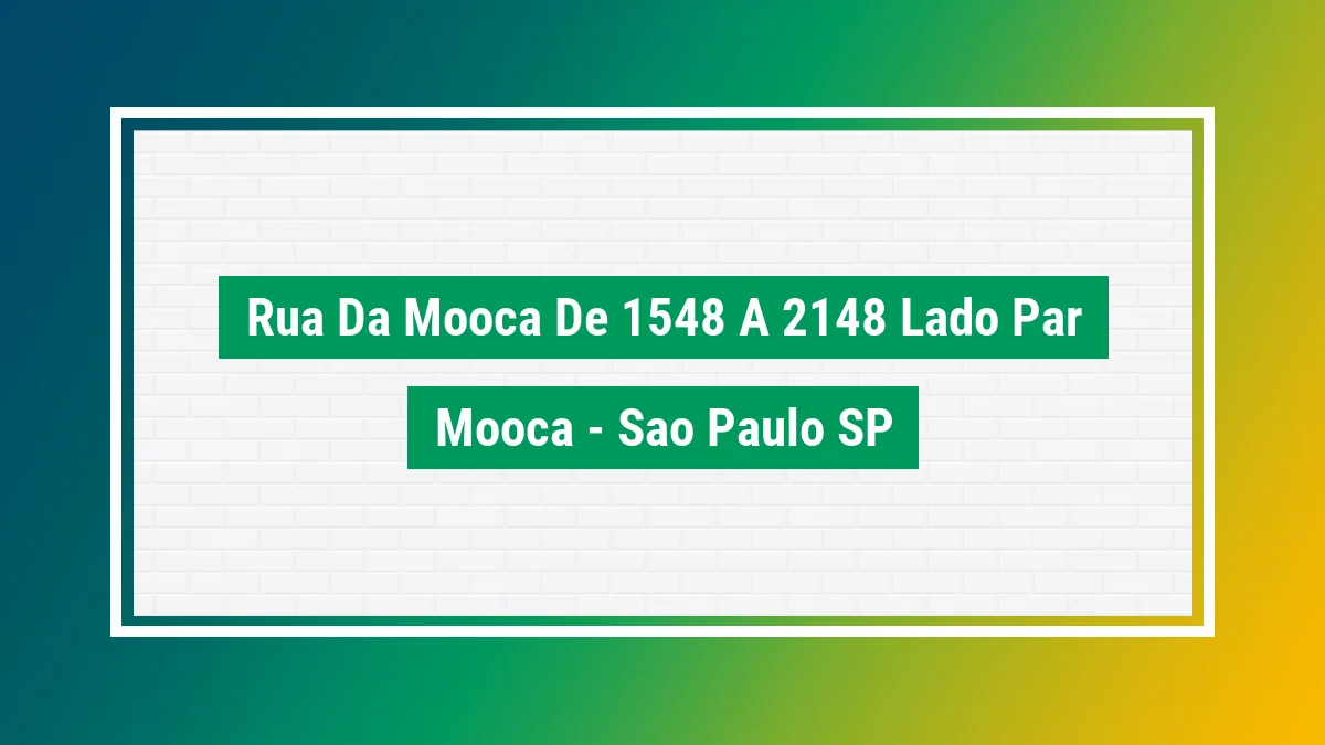 Imagem ilustrativa do endereço Rua da Mooca - de 1548 a 2148 - lado par no bairro Mooca em São Paulo SP