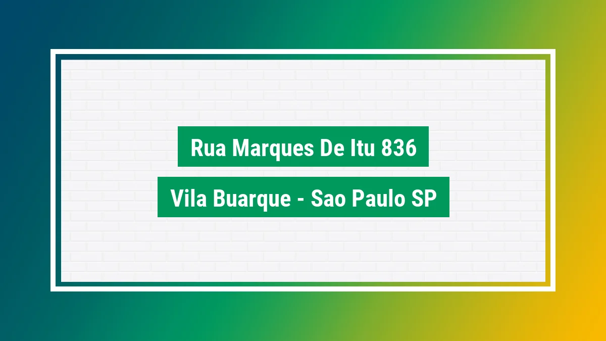 Imagem ilustrativa do endereço Rua Marquês de Itu, 836 no bairro Vila Buarque em São Paulo SP