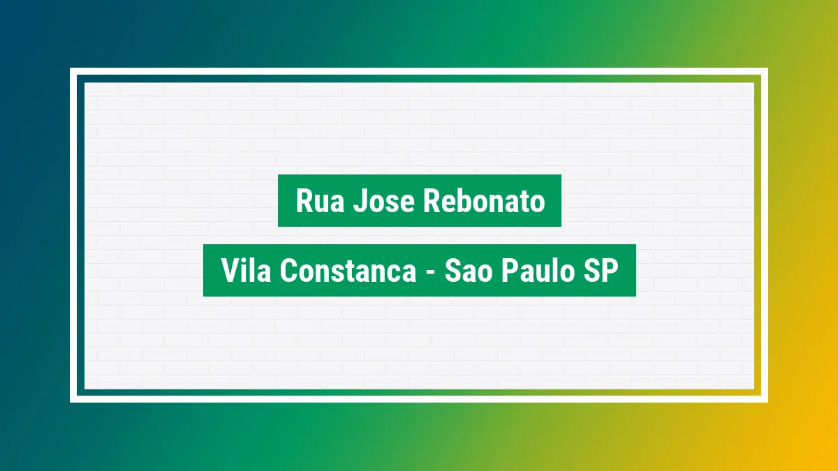 Imagem ilustrativa do endereço Rua José Rebonato no bairro Vila Constança em São Paulo SP