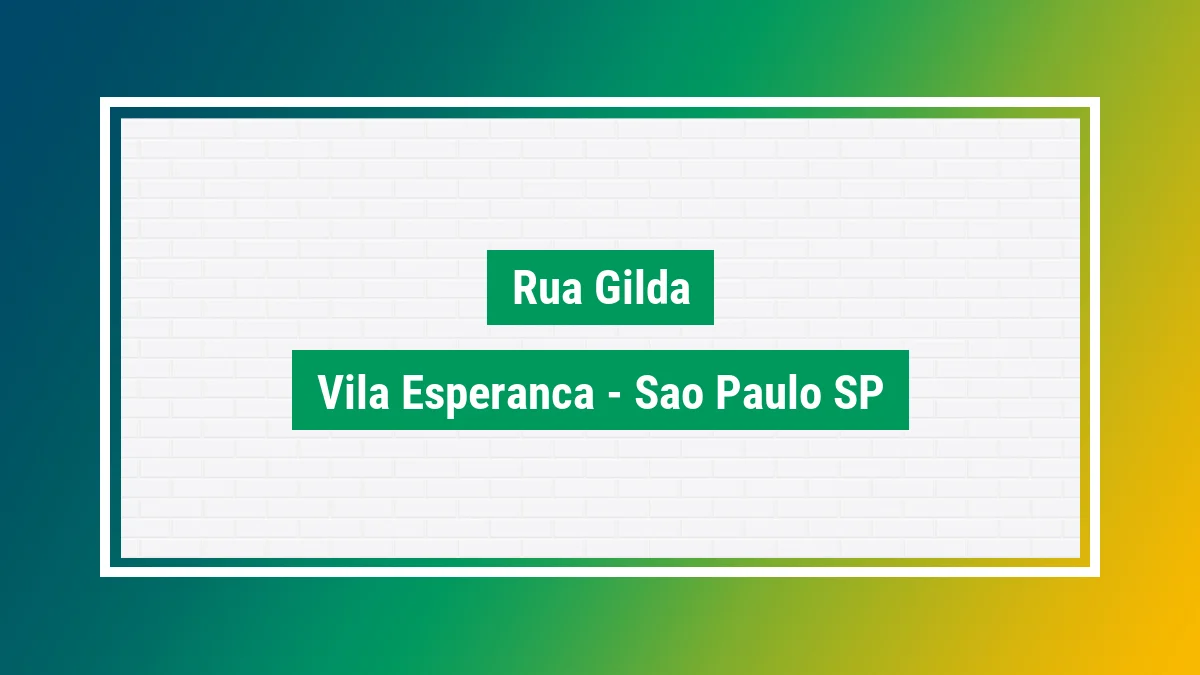 Imagem ilustrativa do endereço Rua Gilda no bairro Vila Esperança em São Paulo SP