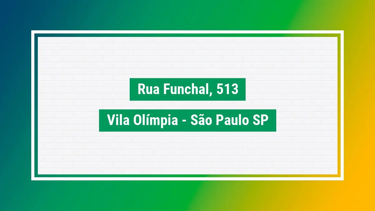 Rua funchal, 513 cep rua funchal, 513 04551909 SP