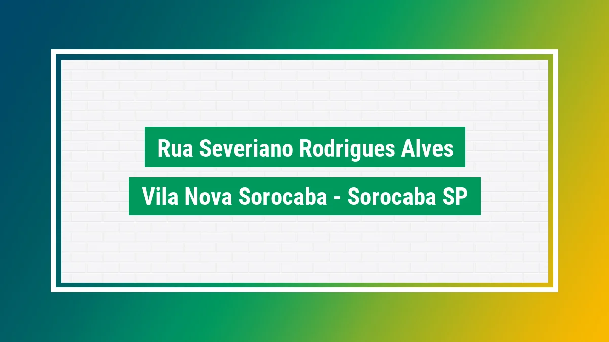 Imagem ilustrativa do endereço Rua Severiano Rodrigues Alves no bairro Vila Nova Sorocaba em Sorocaba SP