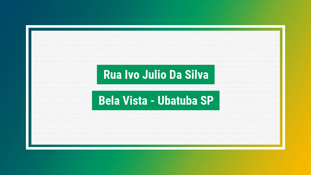 Imagem ilustrativa do endereço Rua Ivo Júlio da Silva no bairro Bela Vista em Ubatuba SP